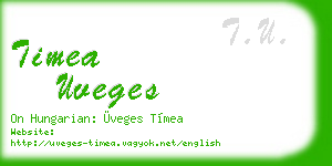 timea uveges business card