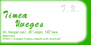 timea uveges business card